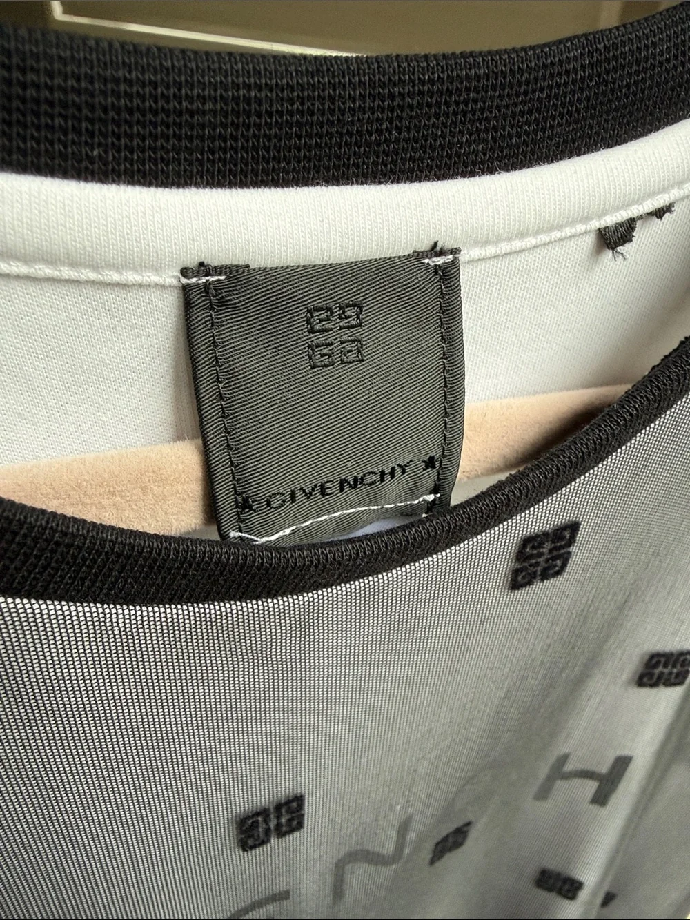 Givenchy Grey and Black Logo Tee Dress